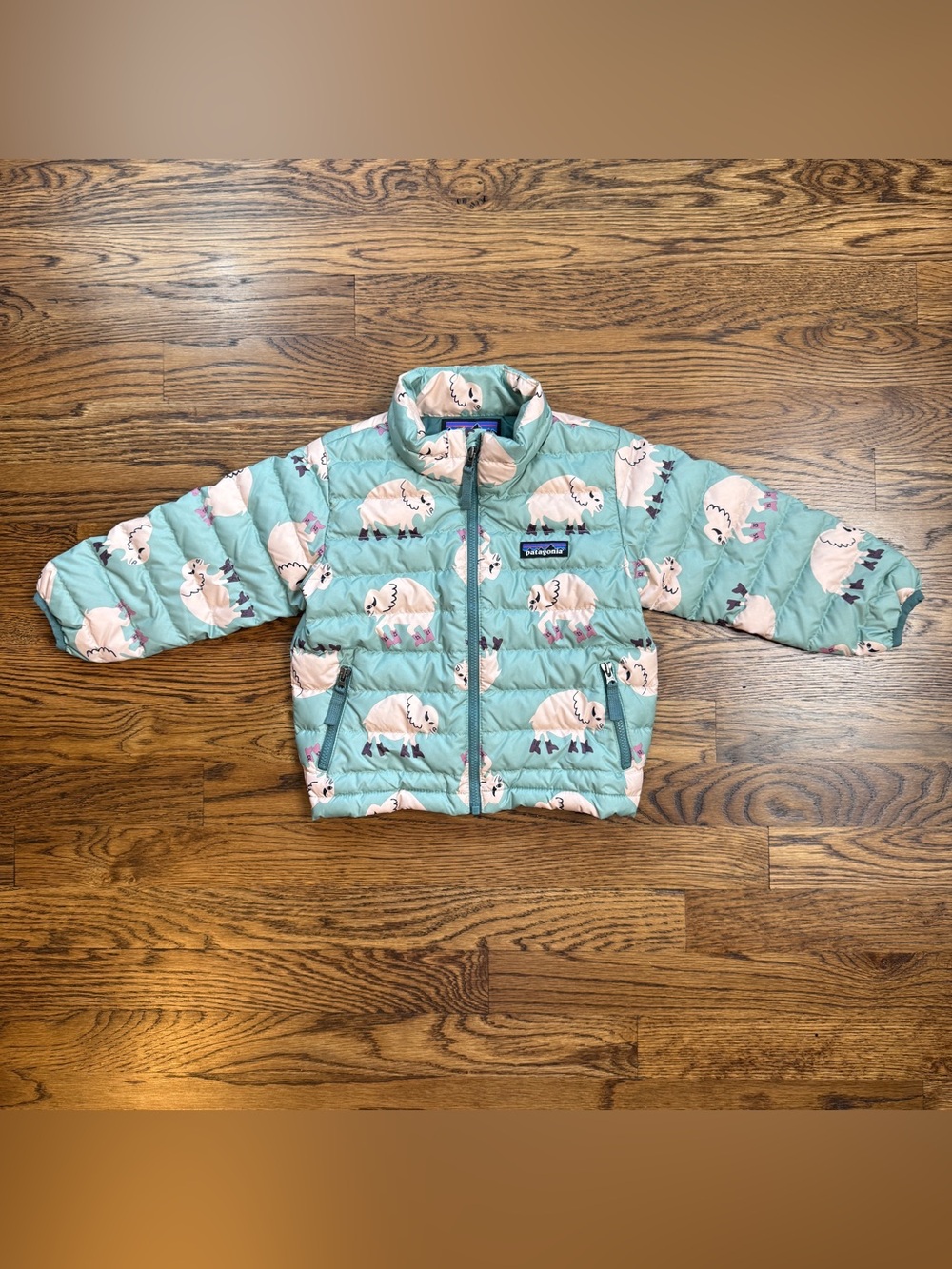 Patagonia Kids Girls Discontinued Buffalo  Cowboy Boots Down Puffer Jacket 2T